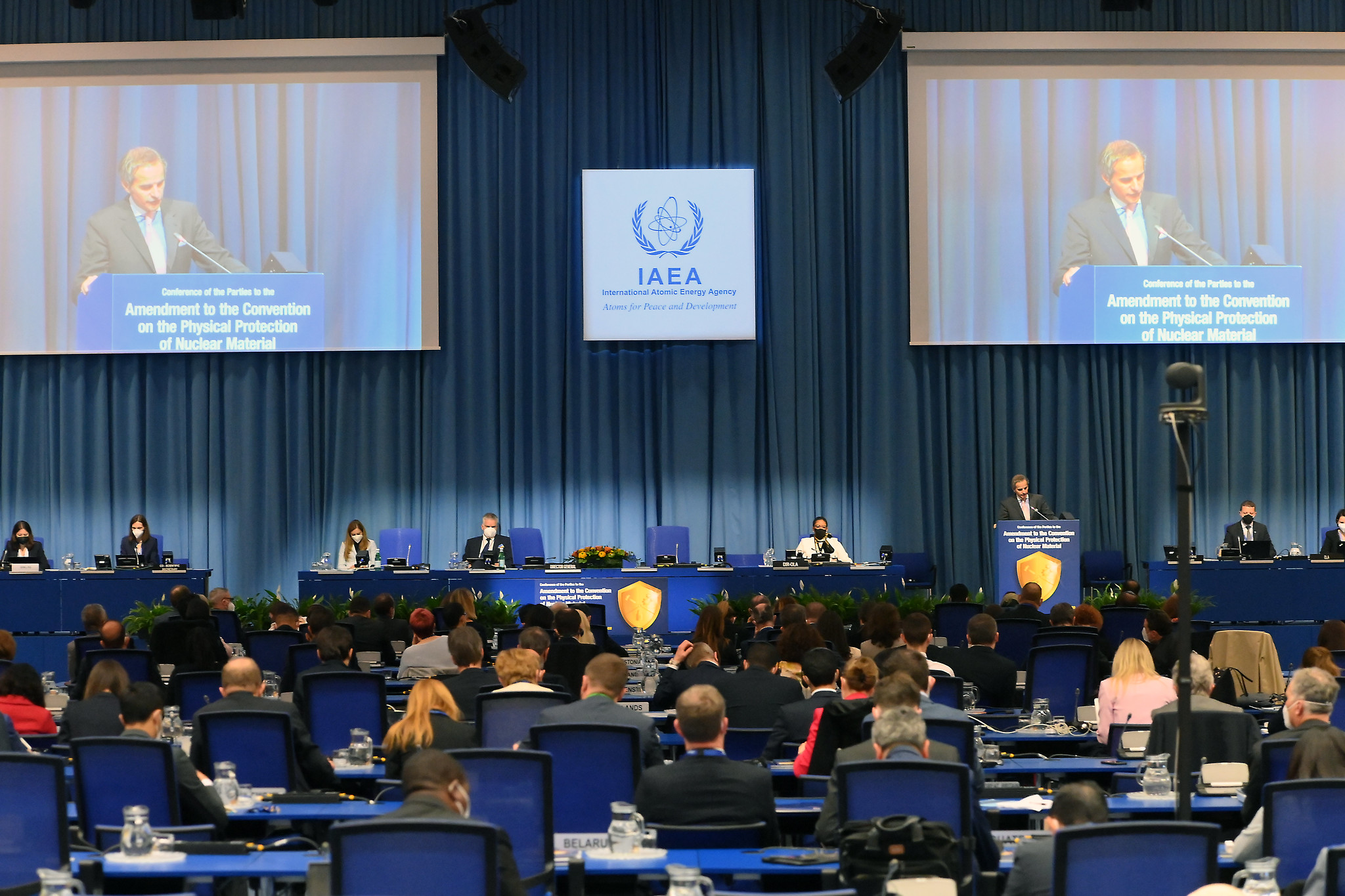 People attending The Conference of the Parties to the Amendment to the Convention on the Physical Protection of Nuclear Materials was held the IAEA’s headquarters in Vienna, Austria on 28 March 2022. 51966289888_e7eeda40f1_k.jpg